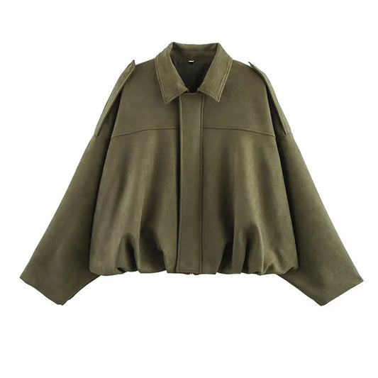 Suede Bomber Jacket